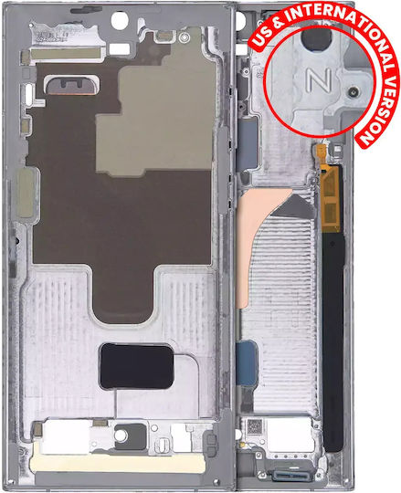 Mid-frame Housing Samsung Galaxy S22 Ultra 5g Us & International Version Graphite
