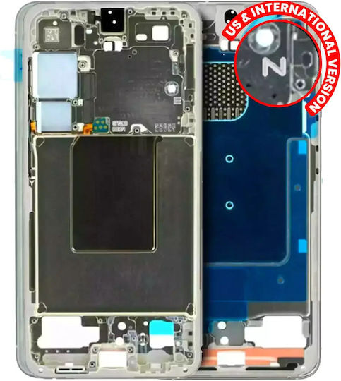 Carcasă Părți De Mijloc Pentru Telefoane Mobile Samsung Galaxy S24 5g Versiune Us Și Internațională Galben Chihlimbar