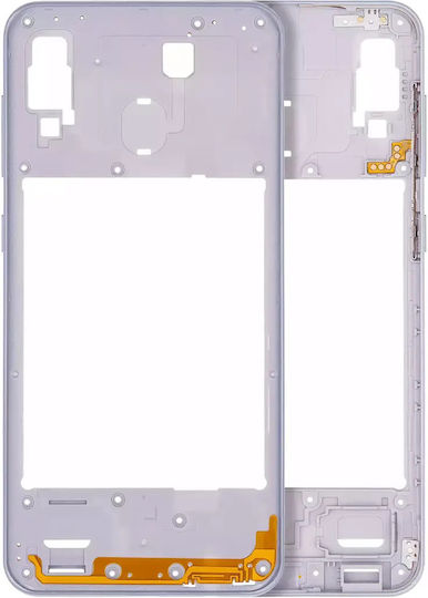 Mid-frame Housing Samsung Galaxy A30 A305 2019 Aftermarket Plus White