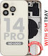 Back Housing W Small Parts Iphone 14 Pro Eu Global Version Aftermarket Plus Gold
