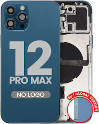 Back Housing W Small Parts Iphone 12 Pro Max Eu Global Version Aftermarket Plus Pacific Blue
