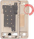 Mid-frame Housing Samsung Galaxy S25 5g Us & International Version Pink Gold