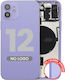 Back Housing W Small Parts Iphone 12 Eu Global Version Aftermarket Plus Purple
