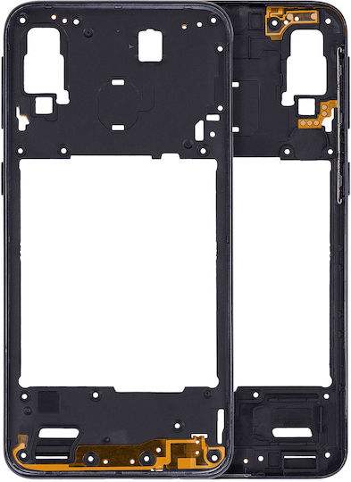 Mid-frame Housing Samsung Galaxy A40 A405 2019 Aftermarket Plus Black