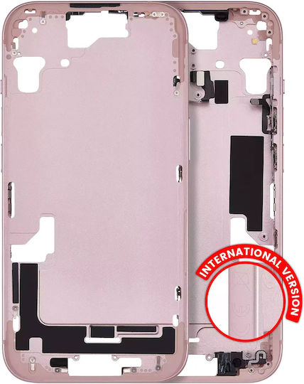 Mid-frame Housing W Small Parts Iphone 15 Eu Global Version Aftermarket Plus Pink