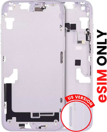 Mid-frame Housing W Small Parts Iphone 14 Plus Us Version Aftermarket Plus Purple