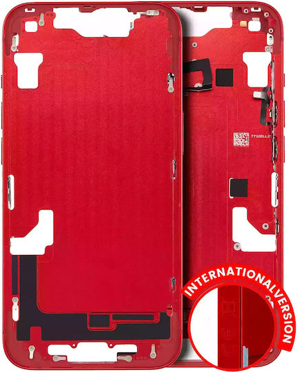 Mid-frame Housing W Small Parts Iphone 14 Eu Global Version Aftermarket Plus Red