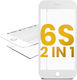 2 In 1 Front Glass + Frame Pre-installed Iphone 6s White 2 Pack