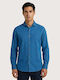 Long Sleeve Denim Shirt in Regular Fit Blue