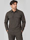 Langärmeliges Overshirt in normaler Passform Brown