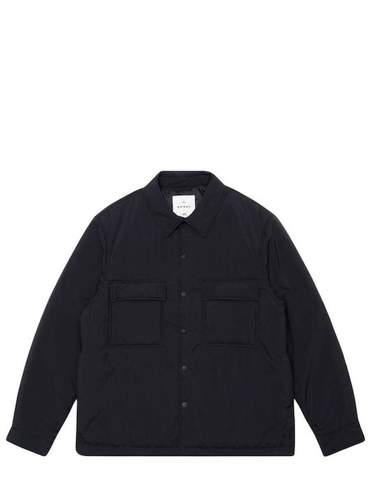 Long Sleeve Overshirt In Regular Fit Navy Blue
