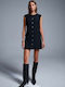 Sommer Mini Damenkleid Schwarz