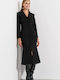 Midi Hemdkleid Schwarz