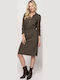 Midi Damenkleid Khaki