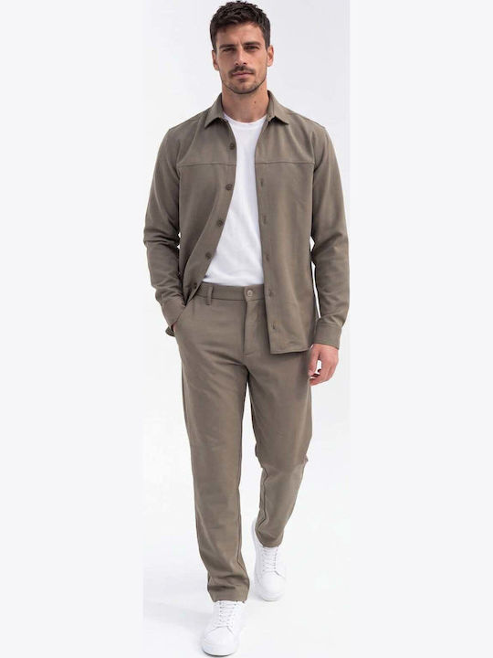 Ben Tailor Ανδρικό Παντελόνι Σετ Relaxed Fit Χακί