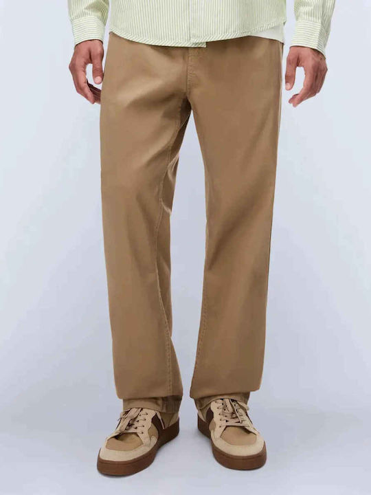 Napapijri Pantaloni Bărbați Chino Relaxed Fit Bej