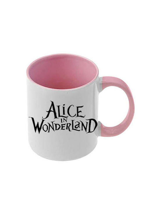 Tasse Alice Rosa Mit Griff und Innerem