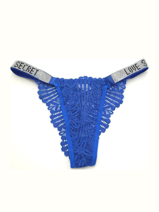 Women's Briefs with Blue Lace