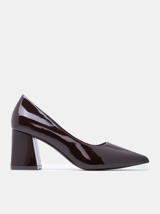 Luigi Spitze Zehe Pumps mit Chunky Mittlerem Br...