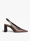 Spitze Zehe Pumps mit Hochem Absatz Braune