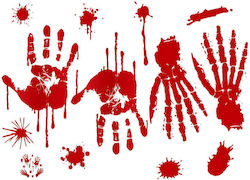 Godan Bloody Hands Halloween Stickers Godan Bloody Hands Halloween Stickers