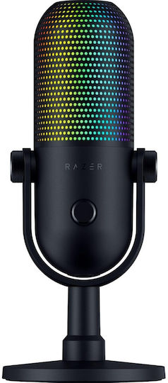 Razer Seiren V3 Chroma Microfon Condensator DSP pe 32 de biți de birou pentru Vocale