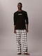 Calvin Klein Winter Checked Men's Cotton Pyjamas Black