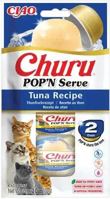 Inaba Churu Cat Pop ’n Serve Tono Gustare Umedă în Jeleu Pentru Pisici 4 X 14 G