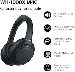 Sony WH-1000XM4C Bluetooth με 27 ώρες Λειτουργίας Μαύρα Sony WH-1000XM4C Bluetooth με 27 ώρες Λειτουργίας Μαύρα