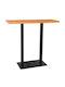 Bar-Tisch aus Massivholz und Metall Natürliche 120x40x111cm E2204,3S