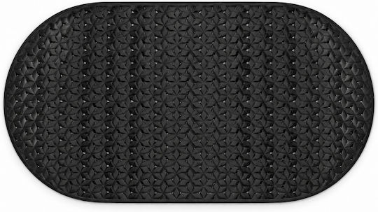 MRShome Non-Slip Bath Mat Oval DC-026002BK Black 38x69cm