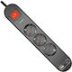 Safety Power Strip 3 Sockets with USB-A Switch and 1m Cable America (Type A)