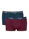 Start Hipster Men's Boxer Briefs Burgundy/Charcoal 2Pack