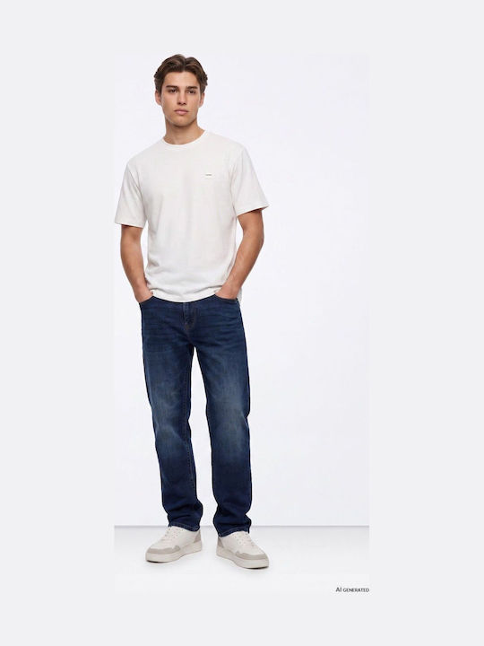 Herren Jeanshosen Slim Fit Dunkelblaue 10068185 E10