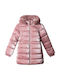 Kids Short Fur with Hood Pink