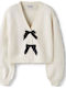 Kinder-Strickjacke Ecru