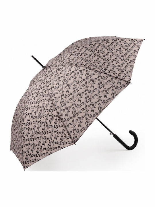 Rain Automatic Rain Umbrella with Walking Stick Beige