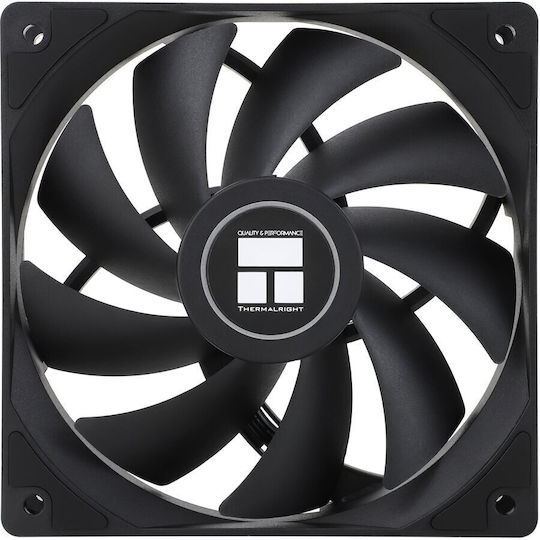 Thermalright TL-C12C Ventilator Pentru Carcasă 120mm (1550rpm / 66.17cfm) Fără LED-uri și Conexiune 4-Pin PWM Negru