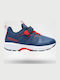 Waterproof Kids Sports Shoes Running with Hook & Loop Closure Blue