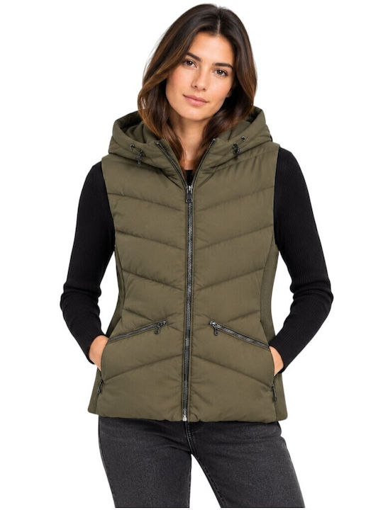 Tiffosi Women's Sleeveless Jacket for Winter Olive