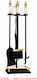 233RK Fireplace Tool Set with Gold Stand Holder