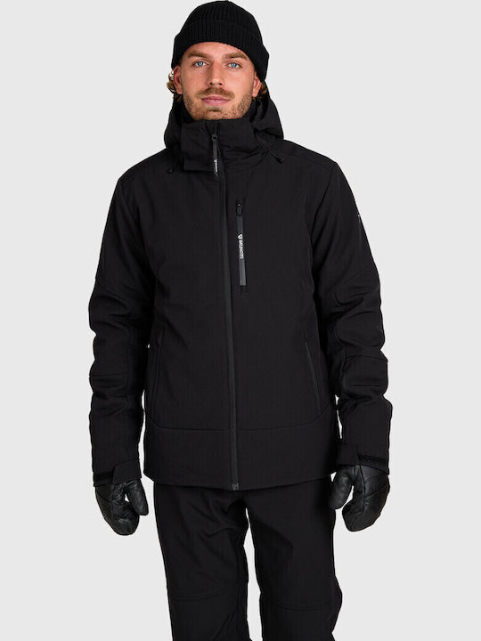 Brunotti Men's Soft Shell Ski & Snowboard Jacket Black Brunotti Men's Soft Shell Ski & Snowboard Jacket Black