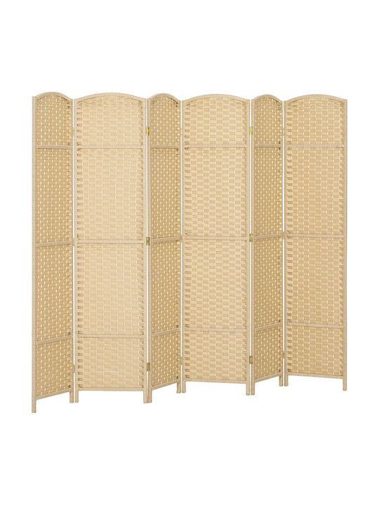 HomCom Foldable Wooden Room Divider 240x170cm