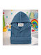 Astron Italy Kids Bathrobe Petrol Hooded