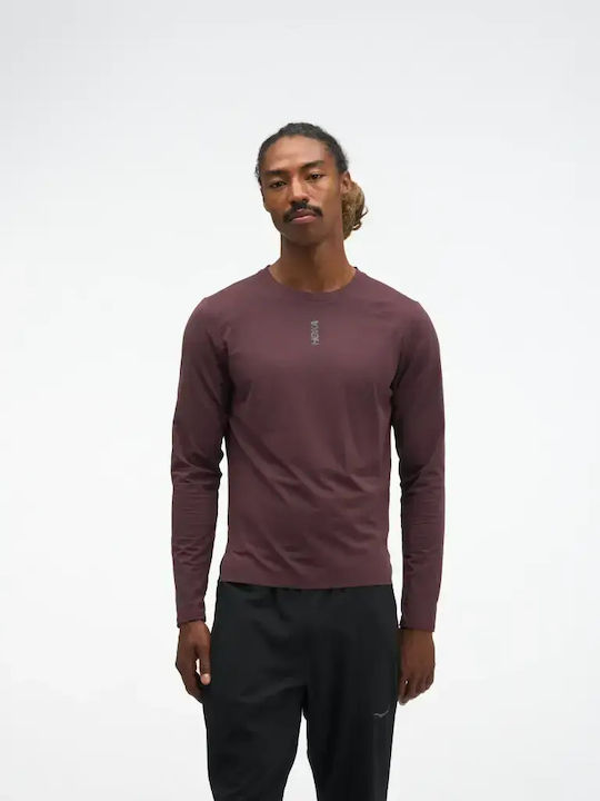 HOKA Herrenbluse Langarm Lila