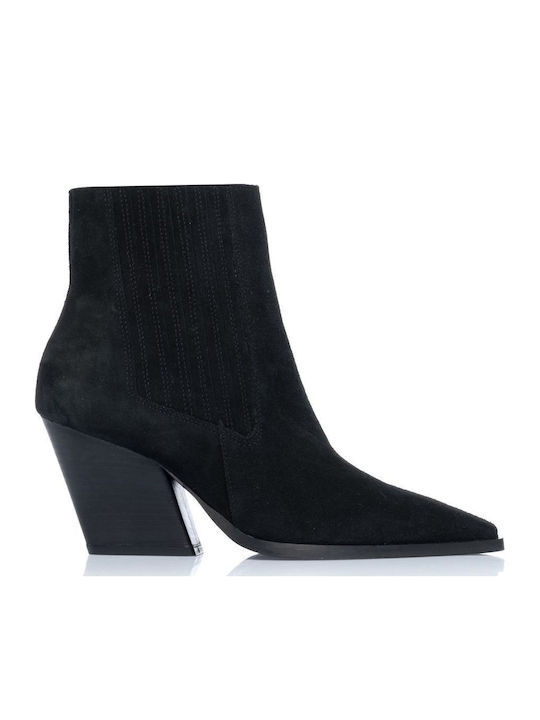 Ghete Dama De Piele Cu Toc Înalt Negre