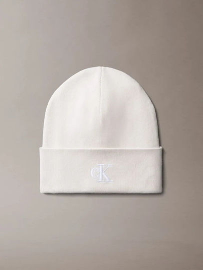 Beanie Unisex Knitted Hat in White Colour