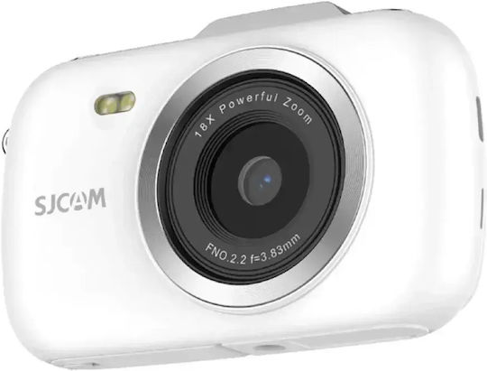 SJCAM ZV100 Compact Φωτογραφική Μηχανή 80MP 4K UHD Οπτικού Ζουμ 16x Λευκή