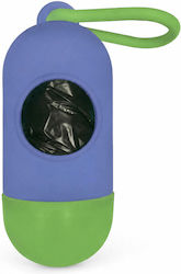 Dispenser Igienic De Saci Pentru Câini Bicolor Cu Carabinieră Violet Verde