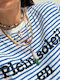 Kaleido Necklace From Gold Plated Steel Turquoise